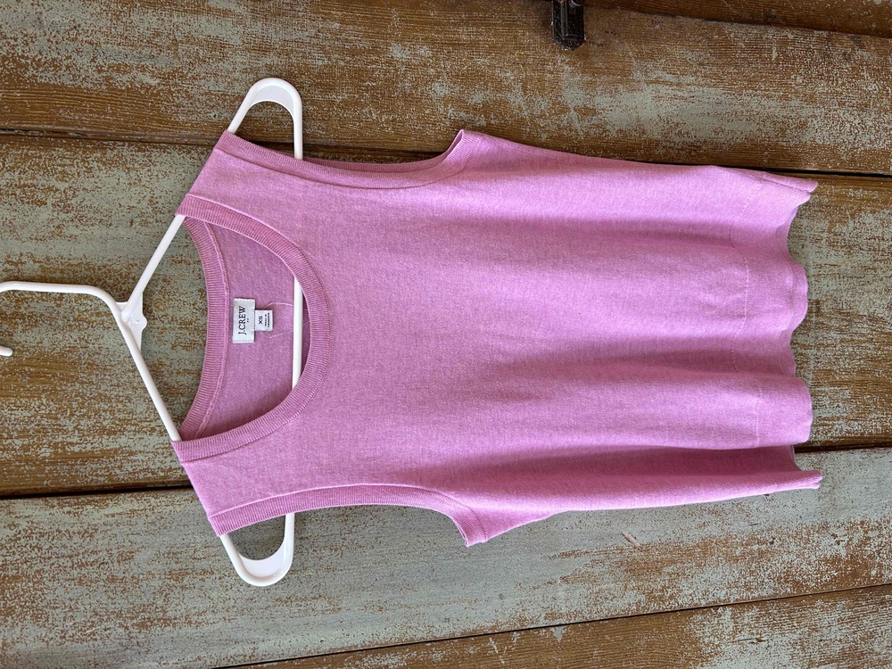J. Crew Woman Pink Crew Neck Sleeveless Sweater Vest Size XS